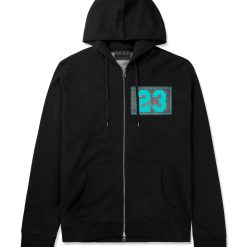 23 Cement Blue Jersey Zip Up Hoodie