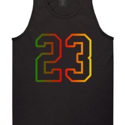 23 Cement Print Colorful Jersey Tank Top