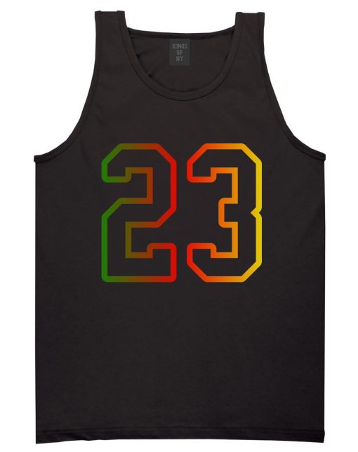 23 Cement Print Colorful Jersey Tank Top