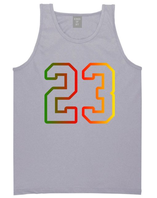 23 Cement Print Colorful Jersey Tank Top - Image 3