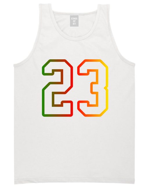 23 Cement Print Colorful Jersey Tank Top - Image 2