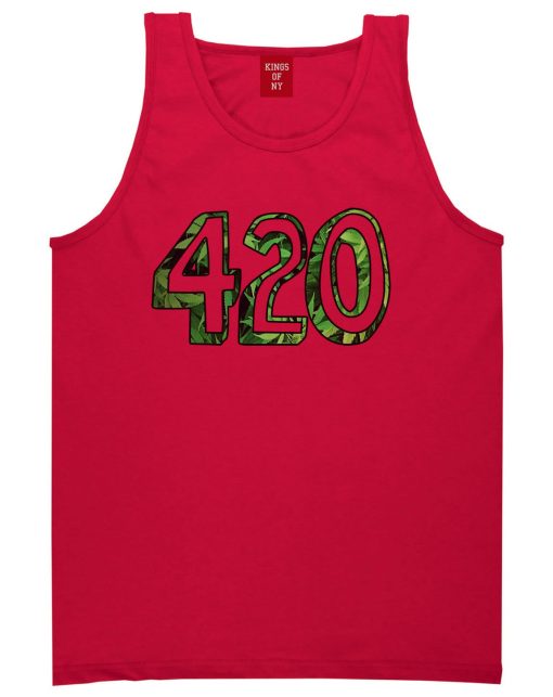 420 Weed Marijuana Print Tank Top - Image 4