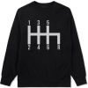 6 Speed Manual Transmission Car Racing Mens Crewneck Sweatshirt