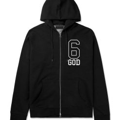Six 6 God Zip Up Hoodie