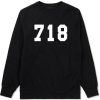 718 New York Area Code Crewneck Sweatshirt