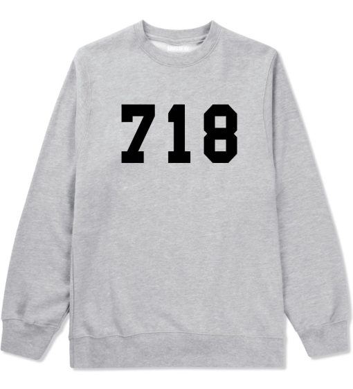 718 New York Area Code Crewneck Sweatshirt - Image 3
