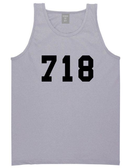 718 New York Area Code Tank Top - Image 3