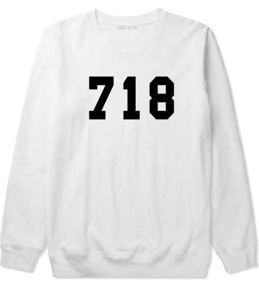 718 New York Area Code Crewneck Sweatshirt - Image 2