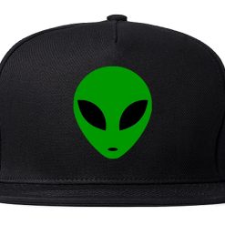 Alien Head Green Snapback Hat