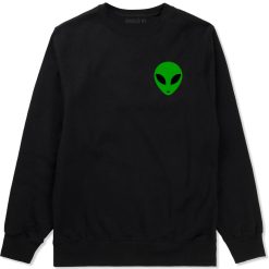 Alien Head Green Crewneck Sweatshirt