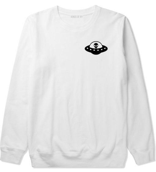 Alien Spaceship Chest Mens Crewneck Sweatshirt - Image 2
