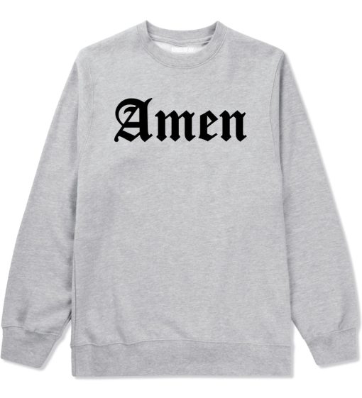 Amen Old English Prayer Mens Crewneck Sweatshirt - Image 3