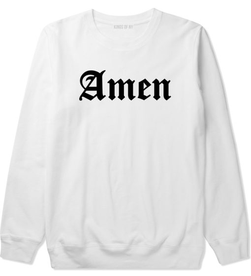 Amen Old English Prayer Mens Crewneck Sweatshirt - Image 2