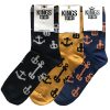 Anchor Sailing Mens Cotton Socks 3 PACK