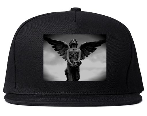 Angel Statue Wings Dark Goth Snapback Hat Cap
