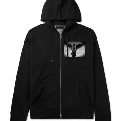 Angel Statue Wings Dark Goth Zip Up Hoodie Hoody