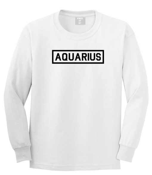 Aquarius Horoscope Sign Mens Long Sleeve T-Shirt - Image 2