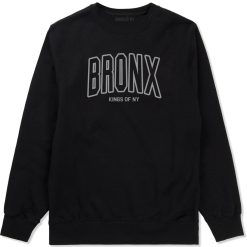 BRONX College Outline Mens Crewneck Sweatshirt