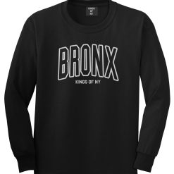 BRONX College Outline Mens Long Sleeve T-Shirt