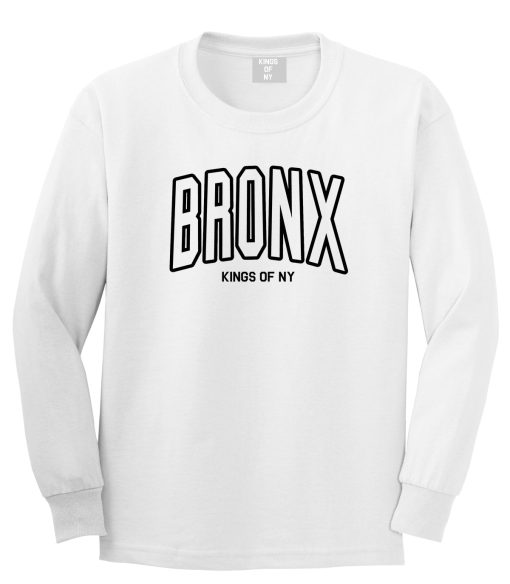 BRONX College Outline Mens Long Sleeve T-Shirt - Image 2