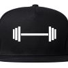 Barbell Workout Gym Mens Snapback Hat