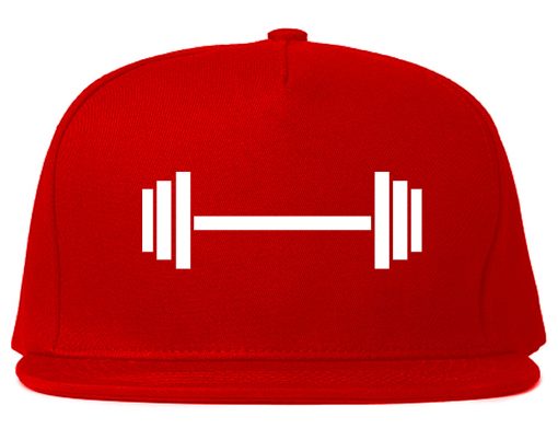Barbell Workout Gym Mens Snapback Hat - Image 4
