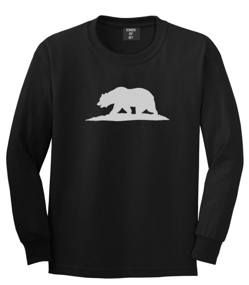 Bear Logo California Republic Mens Long Sleeve T-Shirt