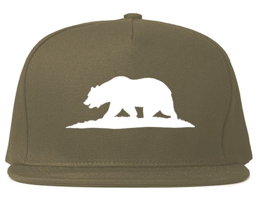Bear Logo California Republic Mens Snapback Hat - Image 3