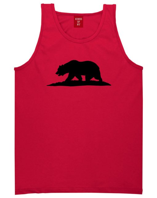Bear Logo California Republic Mens Tank Top Shirt - Image 4