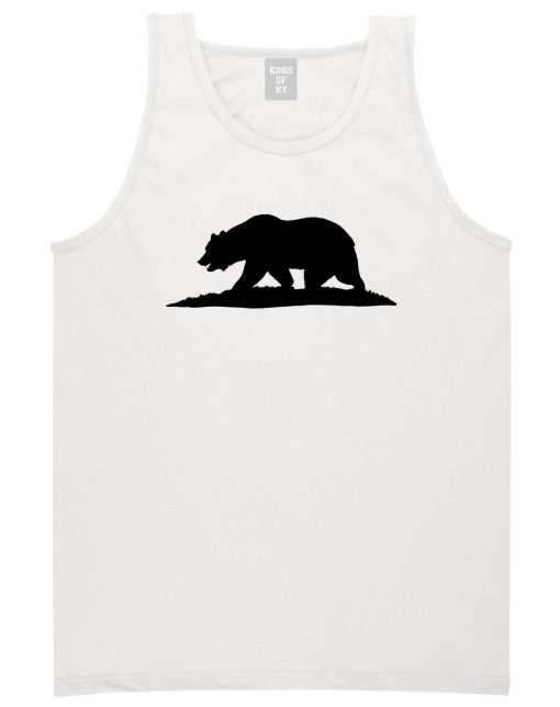 Bear Logo California Republic Mens Tank Top Shirt - Image 2
