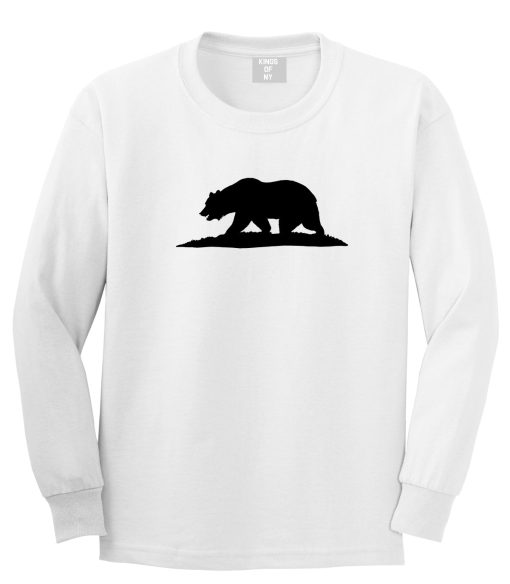 Bear Logo California Republic Mens Long Sleeve T-Shirt - Image 2