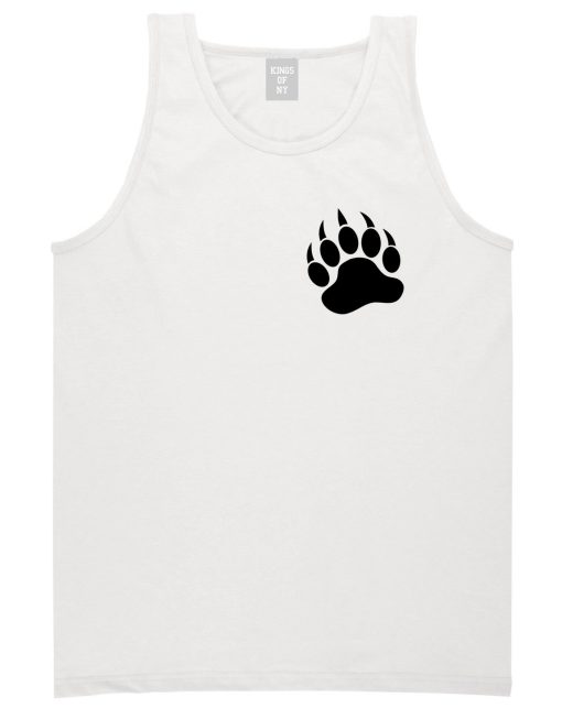 Bear Paws Chest Mens Tank Top Shirt - Image 2