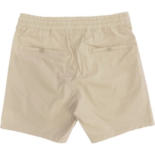 Classic Logo 5 Inch Mens Drawstring Khaki Shorts - Image 3