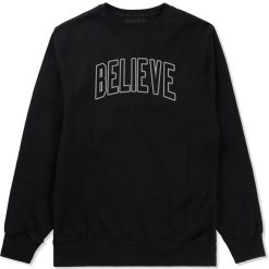Believe Outline Mens Crewneck Sweatshirt