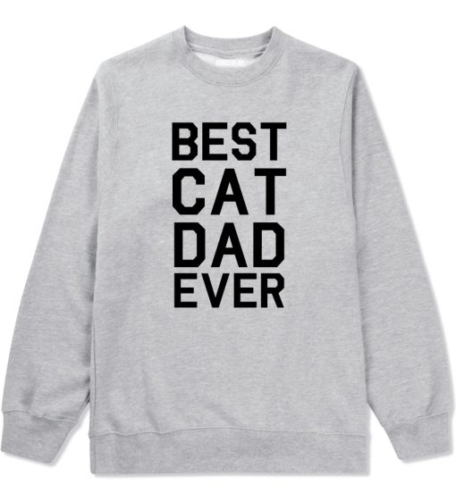 Best Cat Dad Ever Mens Crewneck Sweatshirt - Image 3