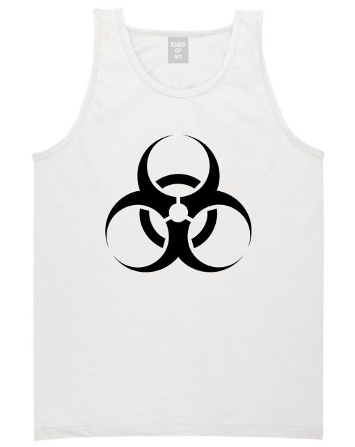 Biohazard Symbol Mens Tank Top Shirt - Image 2