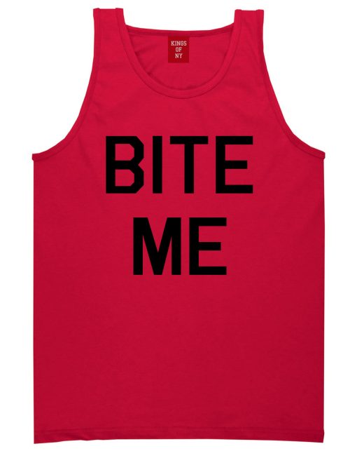 Bite Me Mens Tank Top Shirt - Image 4