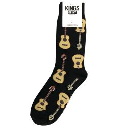 Black Guitar Mens Cotton Socks