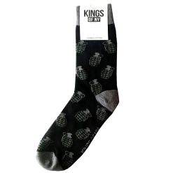 Black Hand Grenade Military Mens Socks