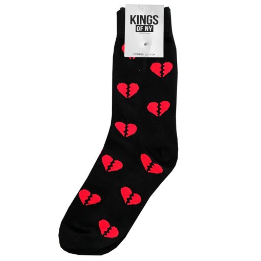 Black Heart Broken Mens Socks - Image 2
