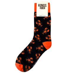 Black Lobster Nautical Mens Cotton Socks