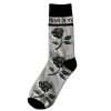 Black Roses KINGS OF NY Grey Mens Cotton Socks