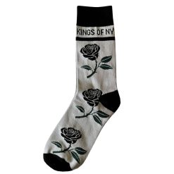Black Roses KINGS OF NY Grey Mens Cotton Socks