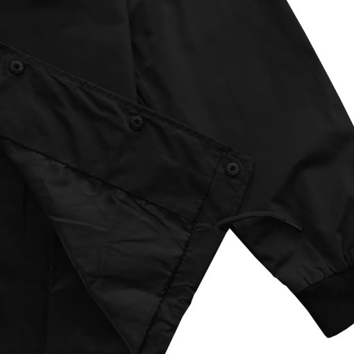 Black Mens Windbreaker Coaches Jacket - Image 4