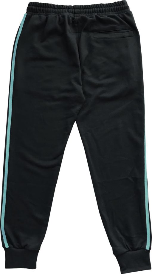 Black with Blue Stripes Jogger Sweatpants - Image 2