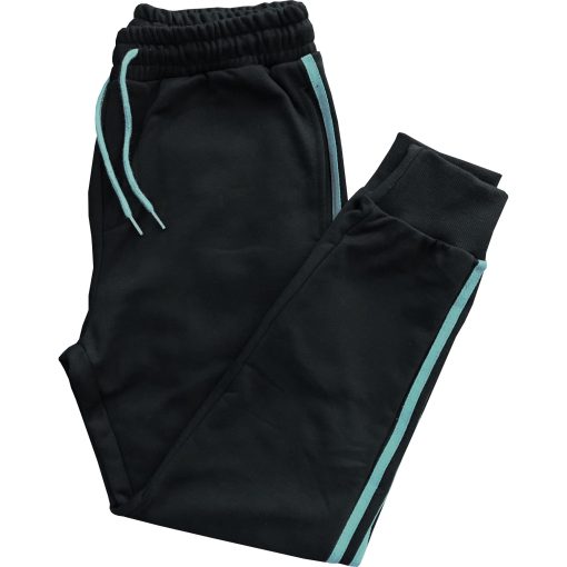Black with Blue Stripes Jogger Sweatpants - Image 3