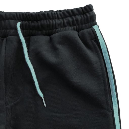 Black with Blue Stripes Jogger Sweatpants - Image 4
