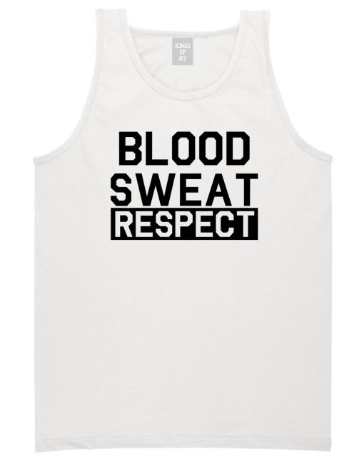 Blood Sweat Respect Gym Workout Mens Tank Top Shirt - Image 2