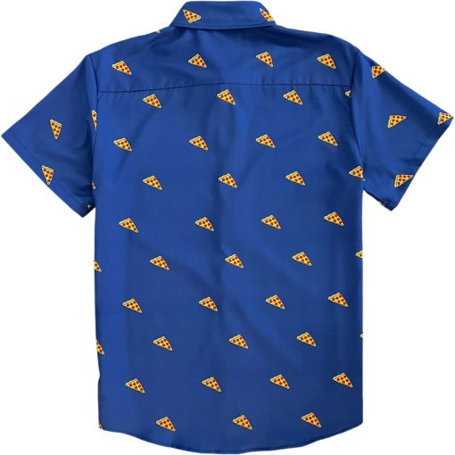 Pizza Print Men’s Short Sleeve Button Down Shirt - Image 3