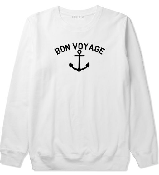 Bon Voyage Anchor Boat Mens Crewneck Sweatshirt - Image 2
